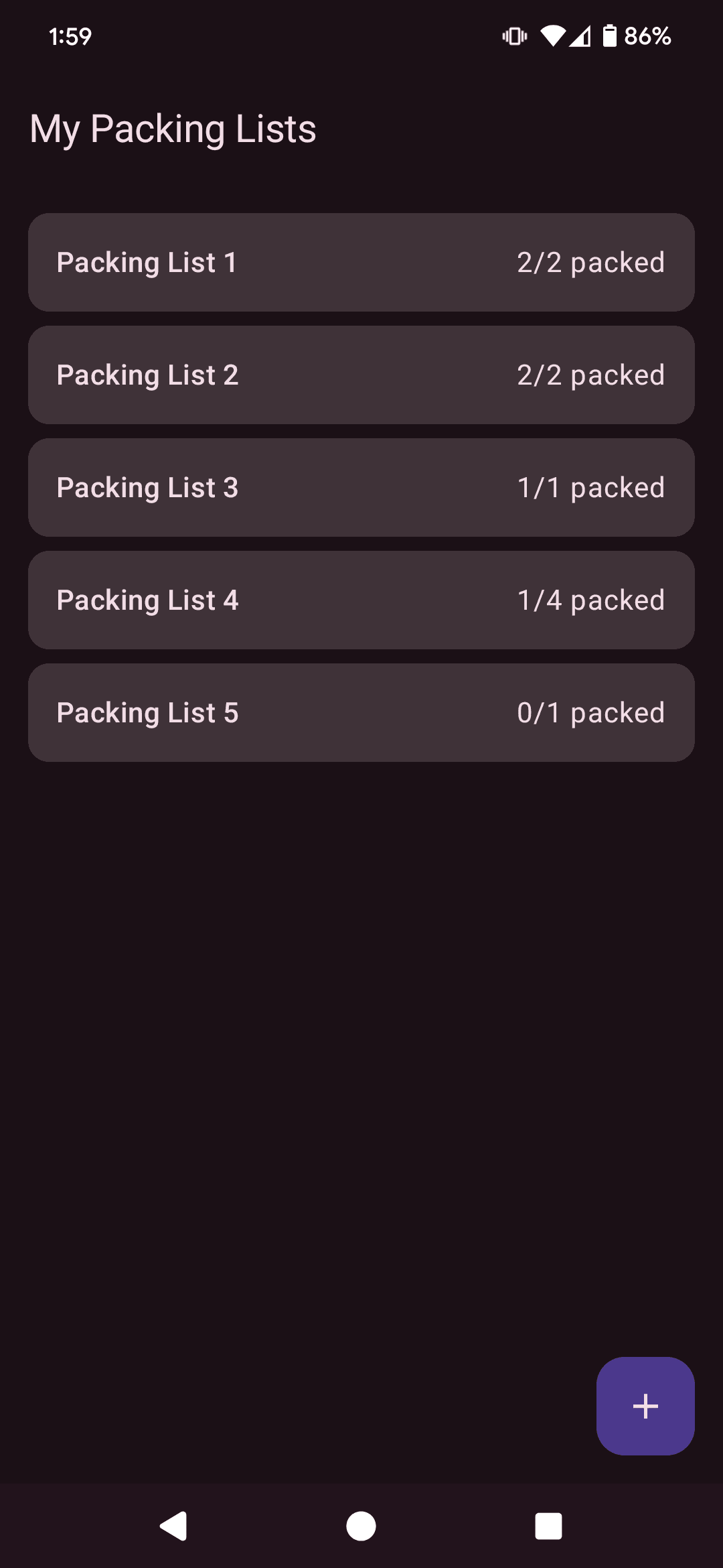 AI Packing List